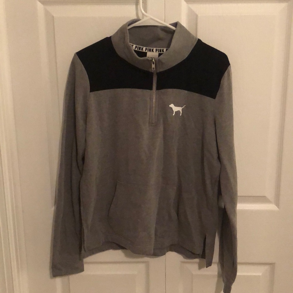 Pink long sleeve half zip